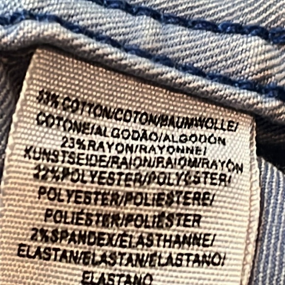 Free People blue denim mini skirt zipper back size 2 - Picture 9 of 9